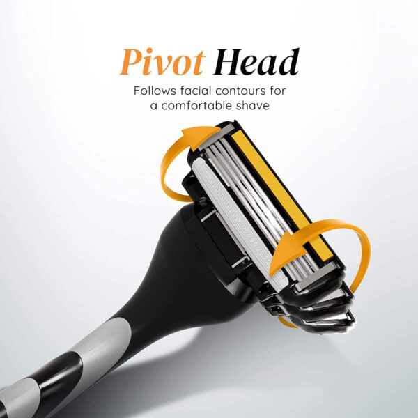 LetsShave Pro 4 Shaving Razor For Men - Black, Grey - LetsShave