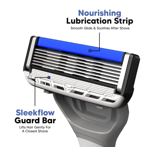 LetsShave Pro 6 Portable Razor and Transparent Shave Gel (4 pcs) - LetsShave