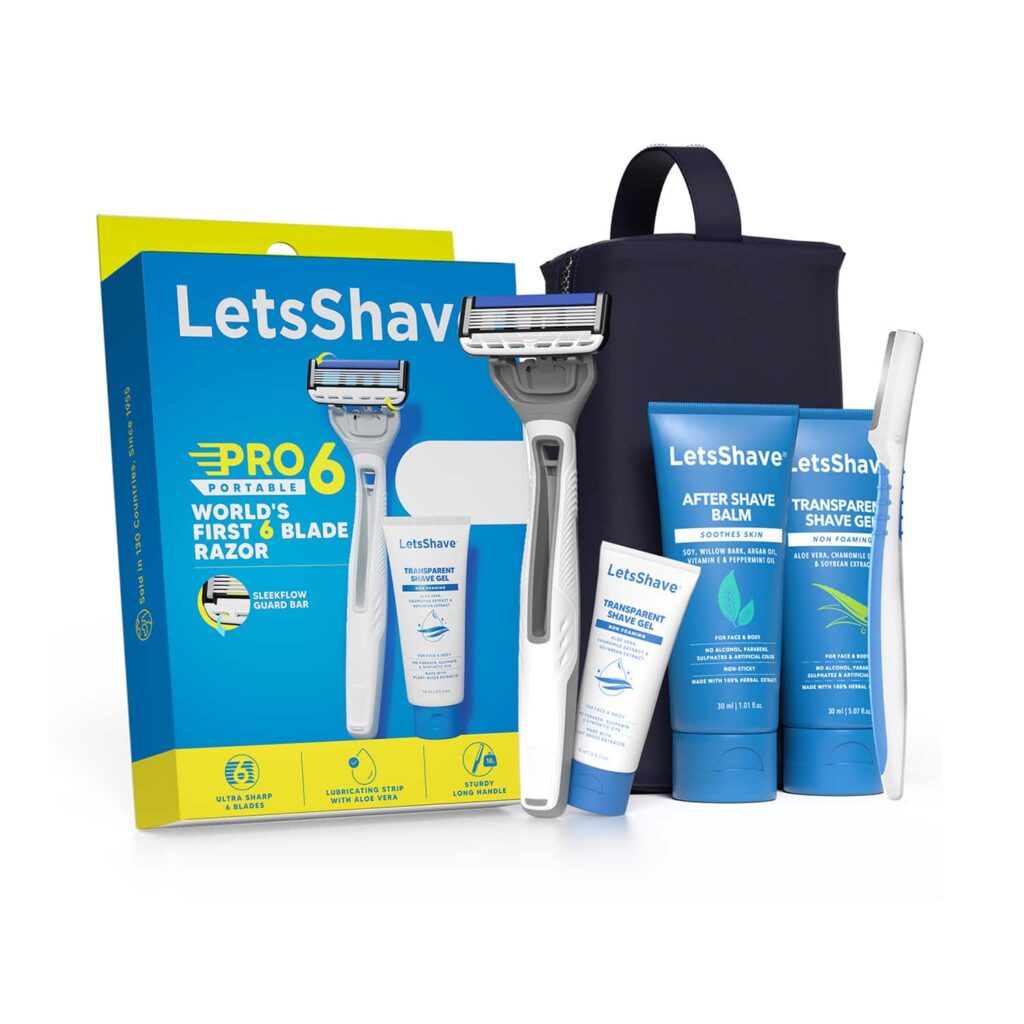 LetsShave Pro 6 Portable Travel kit (5 pcs) - LetsShave