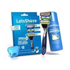 LetsShave Trial Pack for Men with Shave Foam and Razor (2 pcs) - LetsShave