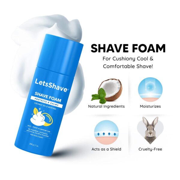 LetsShave Trial Pack for Men with Shave Foam and Razor (2 pcs) - LetsShave