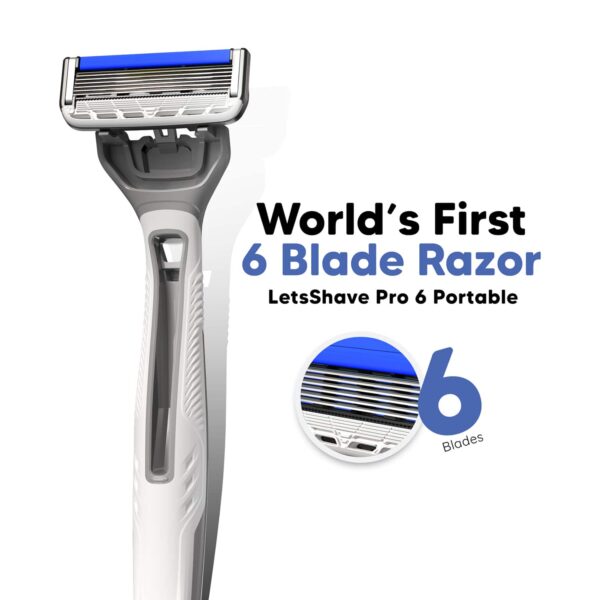 LetsShave World's First 6 Blade Razor Premium Grooming Kit Gift Set for Men (5 pcs) - LetsShave