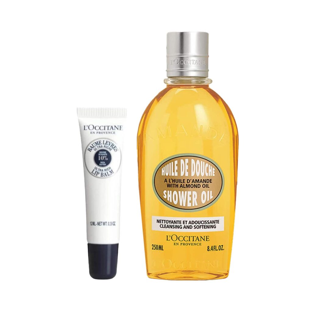 L'Occitane Almond & Shea Nourishing Duo - Shower Oil & Lip Balm Combo - L'occitane