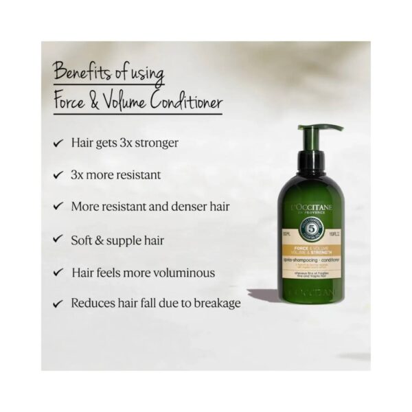 L'occitane EN Provence Force & Volume & Strength Shampooing Conditioner (500ml) - L'occitane