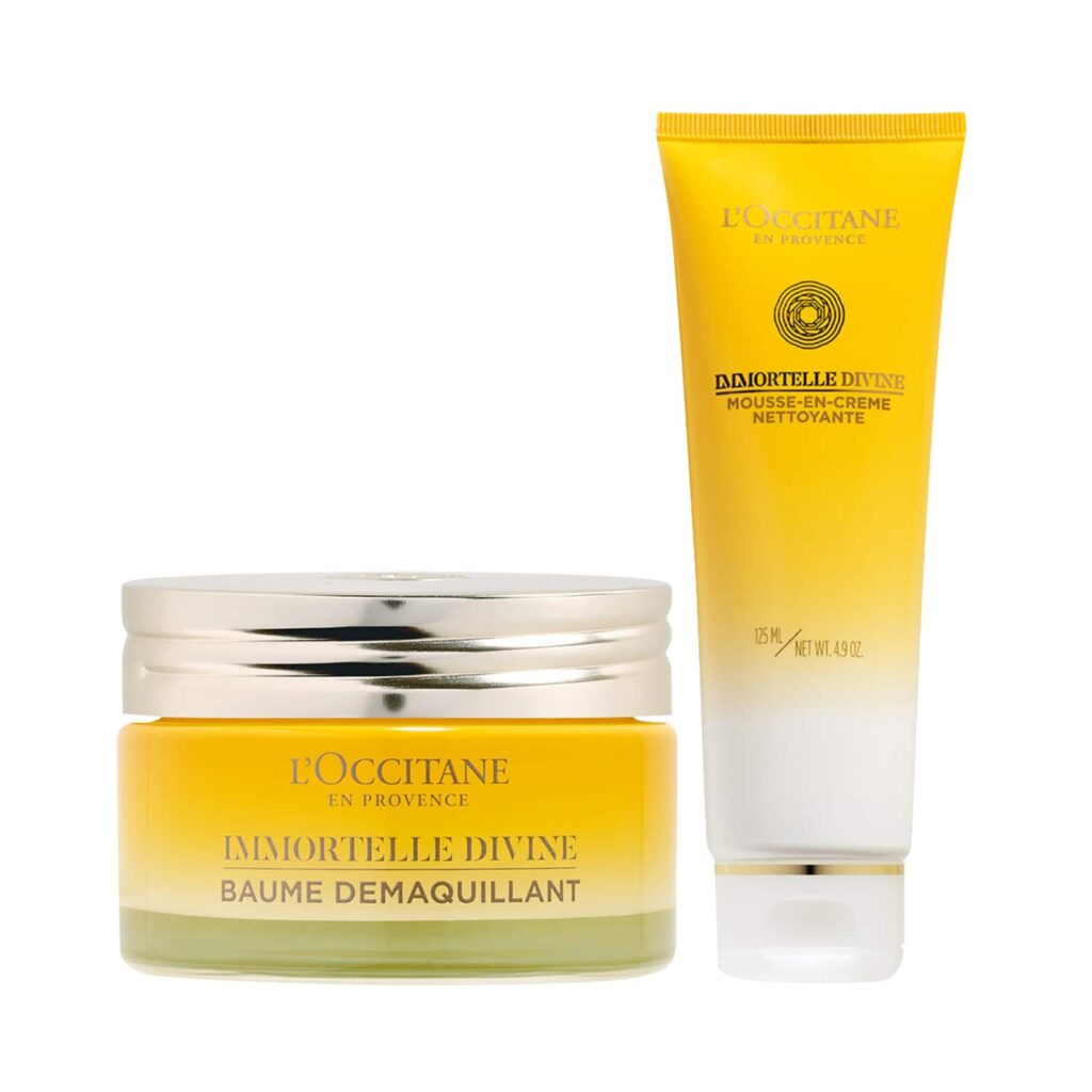 L'occitane Immortelle Divine Double Cleansing Duo Cleansing Balm & Foaming Cleanser Combo - L'occitane