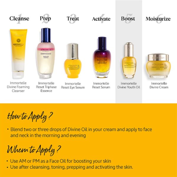 L'occitane Immortelle Divine Youth Face Oil - (4ml) - L'occitane
