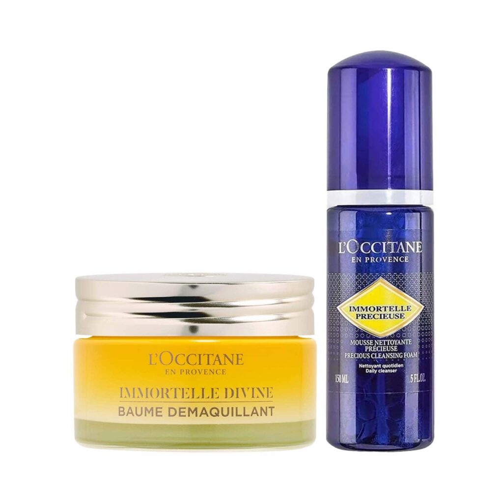 L'Occitane Immortelle Double Cleanse Duo - Cleansing Balm & Foam Cleanser - L'occitane