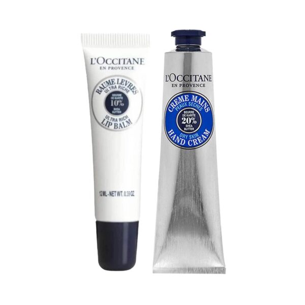L'Occitane Shea Butter Hydration Duo - Hand Cream & Lip Balm Combo - L'occitane