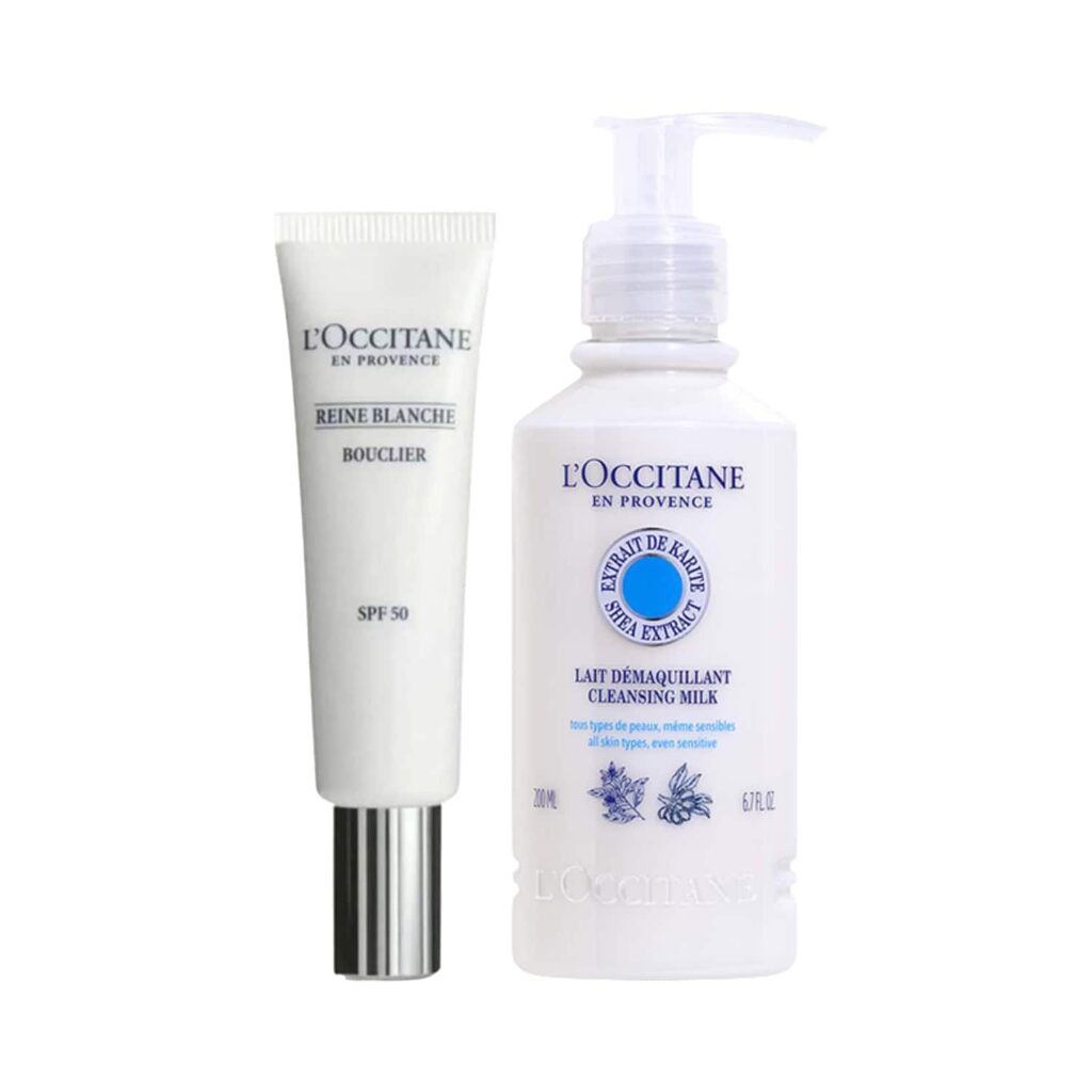 L'occitane Shea & Reine Blanche Brightening Protection Duo Cleanser & SPF Combo - L'occitane
