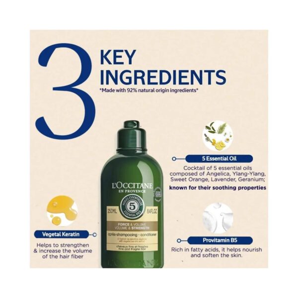 L'occitane Strength & Volume Conditioner - (250ml) - L'occitane