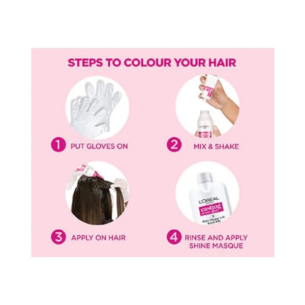 L'Oreal Paris Casting Creme Gloss Hair Color, 323 Sonam's Dark Chocolate, 87.5g+72ml - L'Oreal Paris
