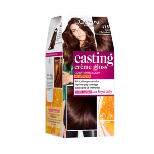 L'Oreal Paris Casting Creme Gloss Hair Color - 415 Iced Chocolate (87.5g+72ml) - L'Oreal Paris