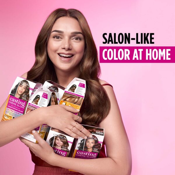 L'Oreal Paris Casting Creme Gloss Hair Color, 535 Chocolate, 87.5g+72ml - L'Oreal Paris
