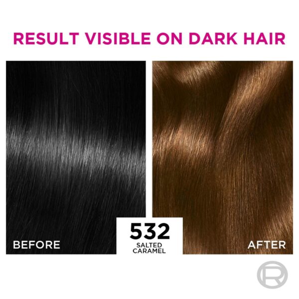 L'Oreal Paris Casting Creme Gloss Ultra Visible Hair Color - Salted Caramel 532 (100g + 60ml) - L'Oreal Paris