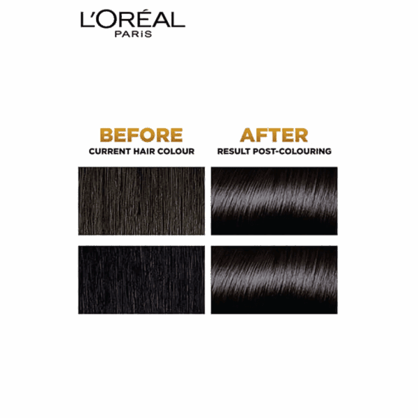 L'Oreal Paris Excellence Creme Hair Color, 1 Black, 72ml+100g - L'Oreal Paris