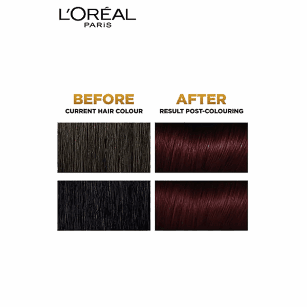 L'Oreal Paris Excellence Creme Hair Color, 3.16 Burgundy, 72ml+100g - L'Oreal Paris