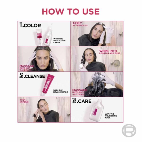 L'Oreal Paris Excellence Creme Hair Color, 4.2 Plum Brown, 72ml+100g - L'Oreal Paris