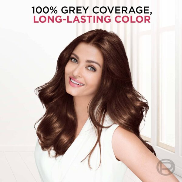 L'Oreal Paris Excellence Creme Hair Color, 4.25 Aishwarya's Brown, 72ml+100g - L'Oreal Paris