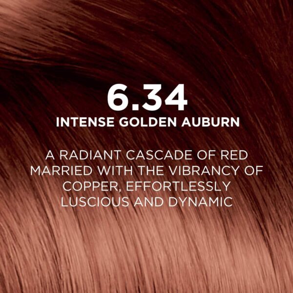 L'Oreal Paris Excellence Fashion Highlights Hair Color 6.34 Intense Golden Auburn (172 ml) - L'Oreal Paris
