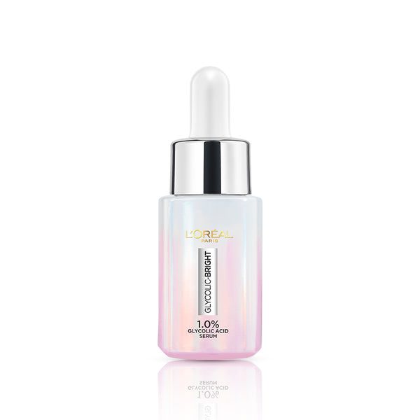 L'Oreal Paris Glycolic Bright Skin Brightening Serum, 15ml | 1% Glycolic Acid Serum for Dark Spots, Pigmentation & Uneven Skin Tone