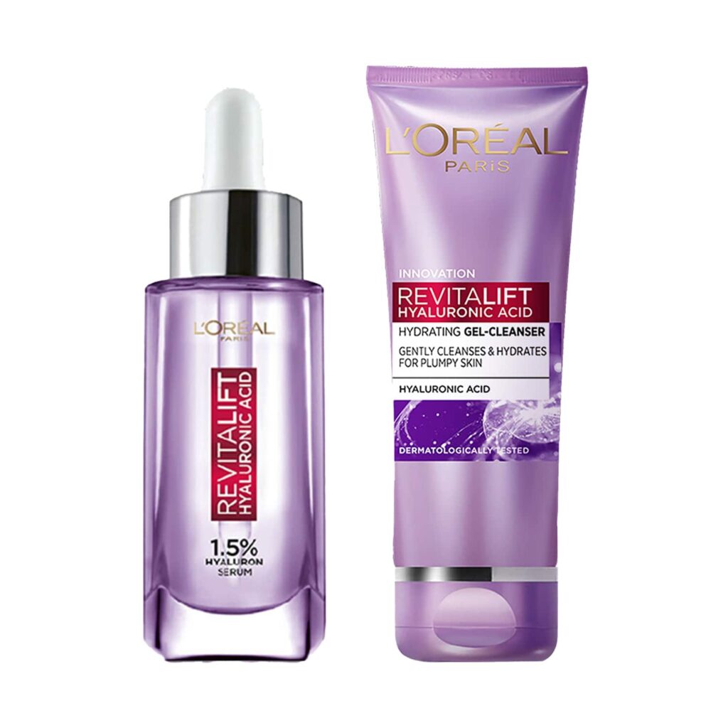 L'Oreal Paris Hyaluronic Acid Plump Skin Combo - Pack of 2 (Cleanser & Serum) - L'Oreal Paris