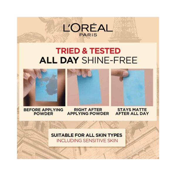 L'Oreal Paris Infallible 24H Oil Killer High Coverage Compact Powder SPF 32 PA +++ - 128 Natural Buff (6g) - L'Oreal Paris