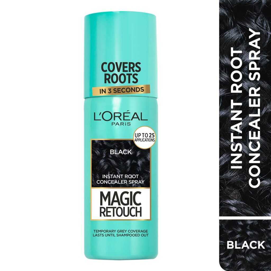L'Oreal Paris Magic Retouch Root Touch Up Hair Color Spray - 1 Black (75ml) - L'Oreal Paris