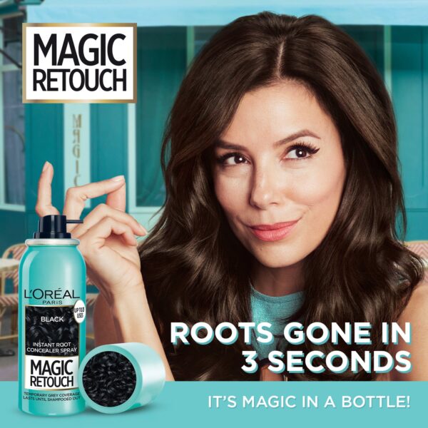 L'Oreal Paris Magic Retouch Root Touch Up Hair Color Spray - 1 Black (75ml) - L'Oreal Paris