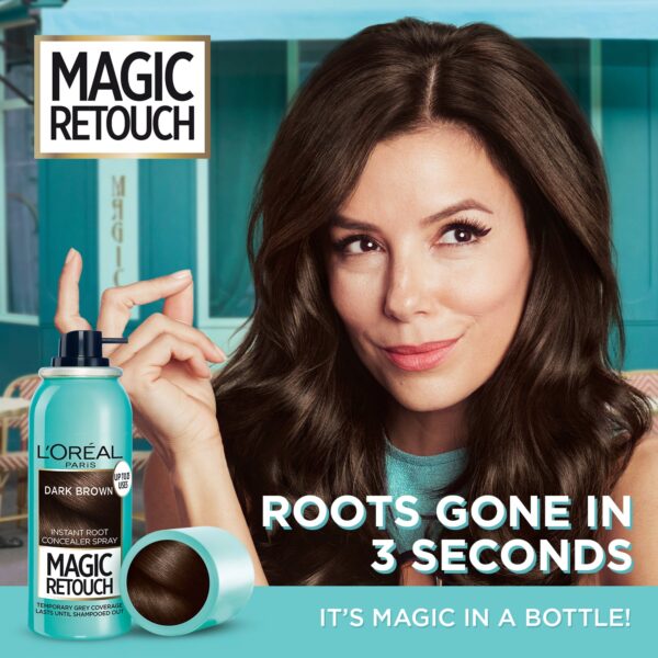 L'Oreal Paris Magic Retouch Root Touch Up Hair Color Spray - 2 Dark Brown (75 ml) - L'Oreal Paris