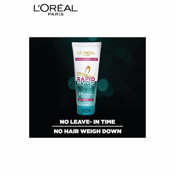 L'Oreal Paris Rapid Reviver Extraordinary Clay Deep Conditioner, 180ml - L'Oreal Paris