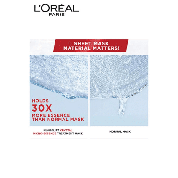 L'Oreal Paris Revitalift Crystal Micro-Essence Sheet Mask, 25G - L'Oreal Paris