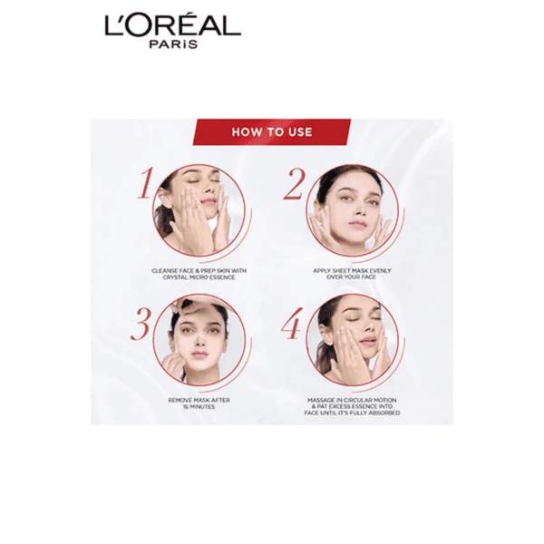 L'Oreal Paris Revitalift Crystal Micro-Essence Sheet Mask, 25G - L'Oreal Paris