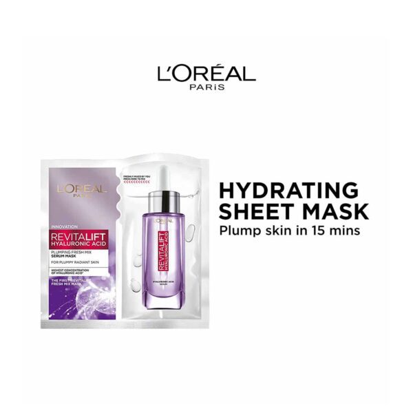 L'Oreal Paris Revitalift Hyaluronic Acid Fresh Mix Serum Sheet Mask (33 g) - L'Oreal Paris