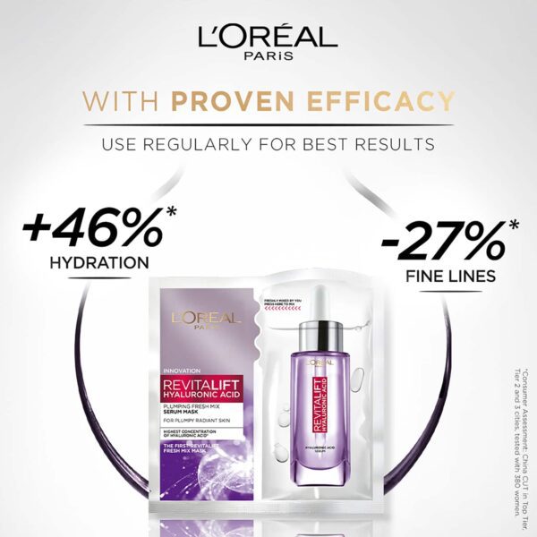 L'Oreal Paris Revitalift Hyaluronic Acid Fresh Mix Serum Sheet Mask (33 g) - L'Oreal Paris