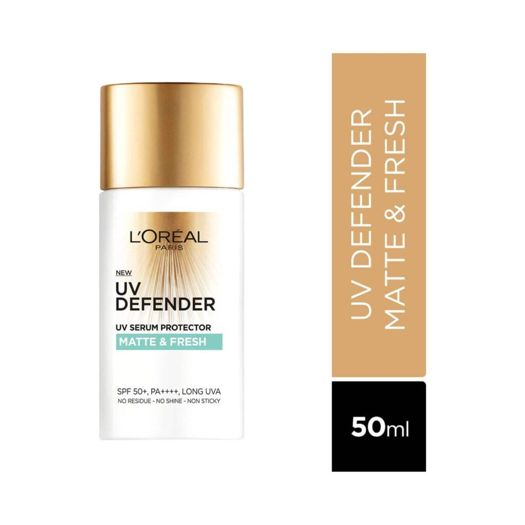 L'Oreal Paris UV Defender Serum Protector Sunscreen SPF 50 PA+++ - Matte & Fresh (50ml) - L'Oreal Paris