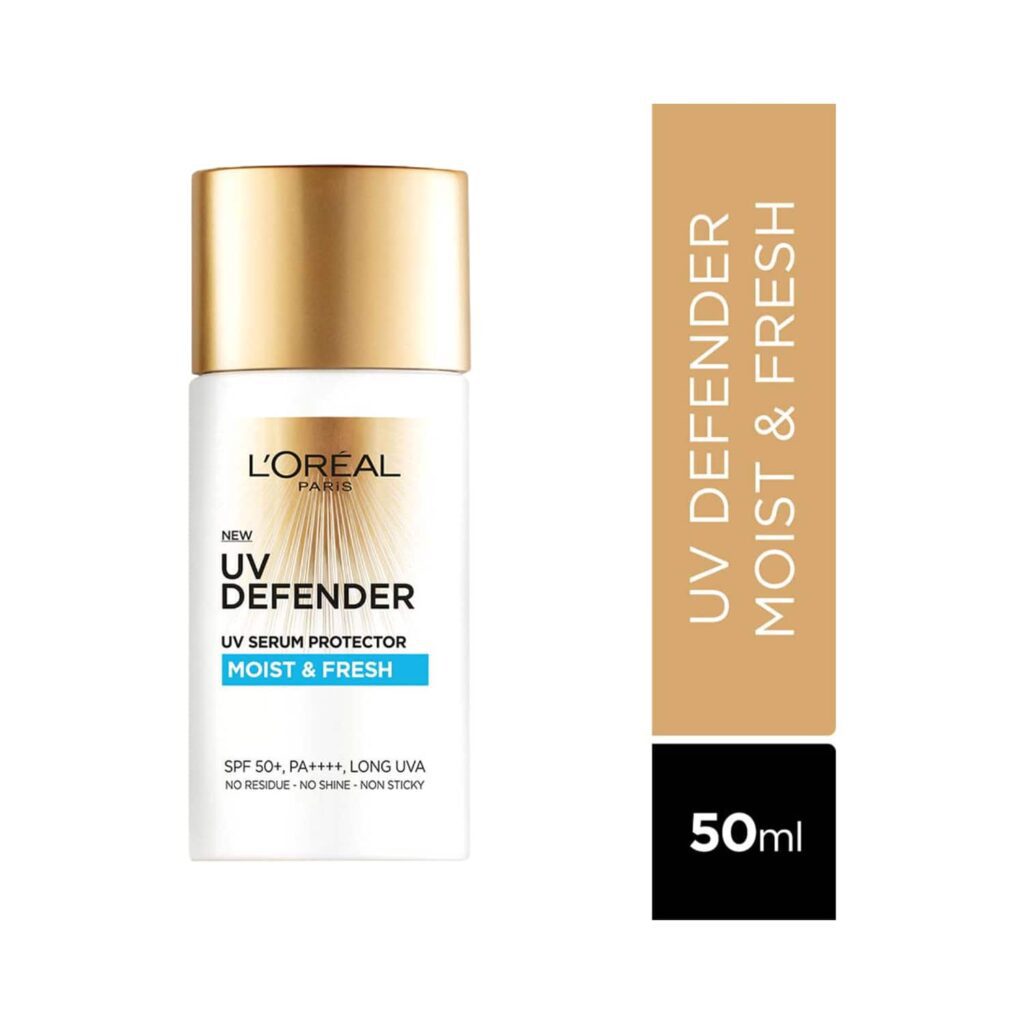 L'Oreal Paris UV Defender Serum Protector Sunscreen SPF 50 PA+++ - Moist & Fresh (50ml) - L'Oreal Paris