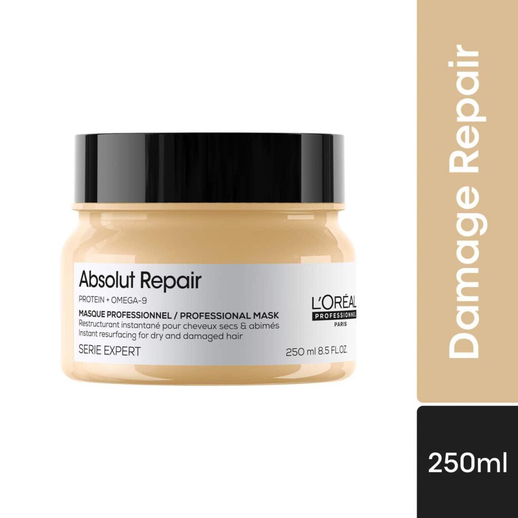 L'OREAL PROFESSIONNEL Absolut Repair Mask For Dry and Damaged Hair with Protein & Omega 9 (250 ml) - L'OREAL PROFESSIONNEL