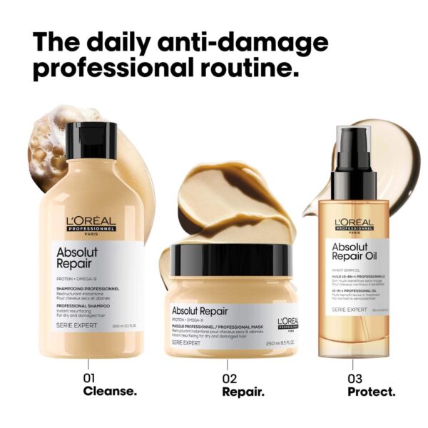 L'OREAL PROFESSIONNEL Absolut Repair Mask For Dry and Damaged Hair with Protein & Omega 9 (250 ml) - L'OREAL PROFESSIONNEL