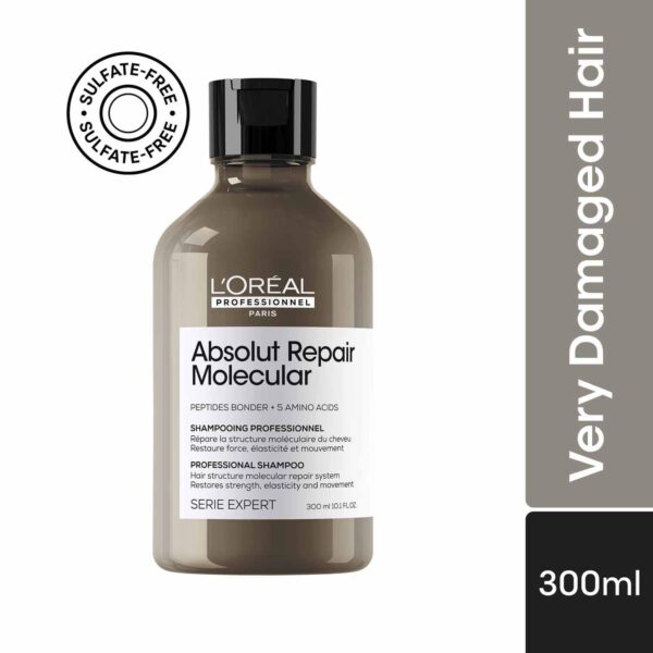 L'OREAL PROFESSIONNEL Absolut Repair Molecular Sulfate-Free Shampoo, Mask & Leave-In Cream (650 ml) - L'OREAL PROFESSIONNEL