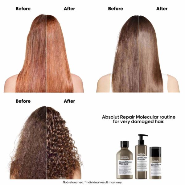 L'OREAL PROFESSIONNEL Absolut Repair Molecular Sulfate-Free Shampoo, Mask & Leave-In Cream (650 ml) - L'OREAL PROFESSIONNEL