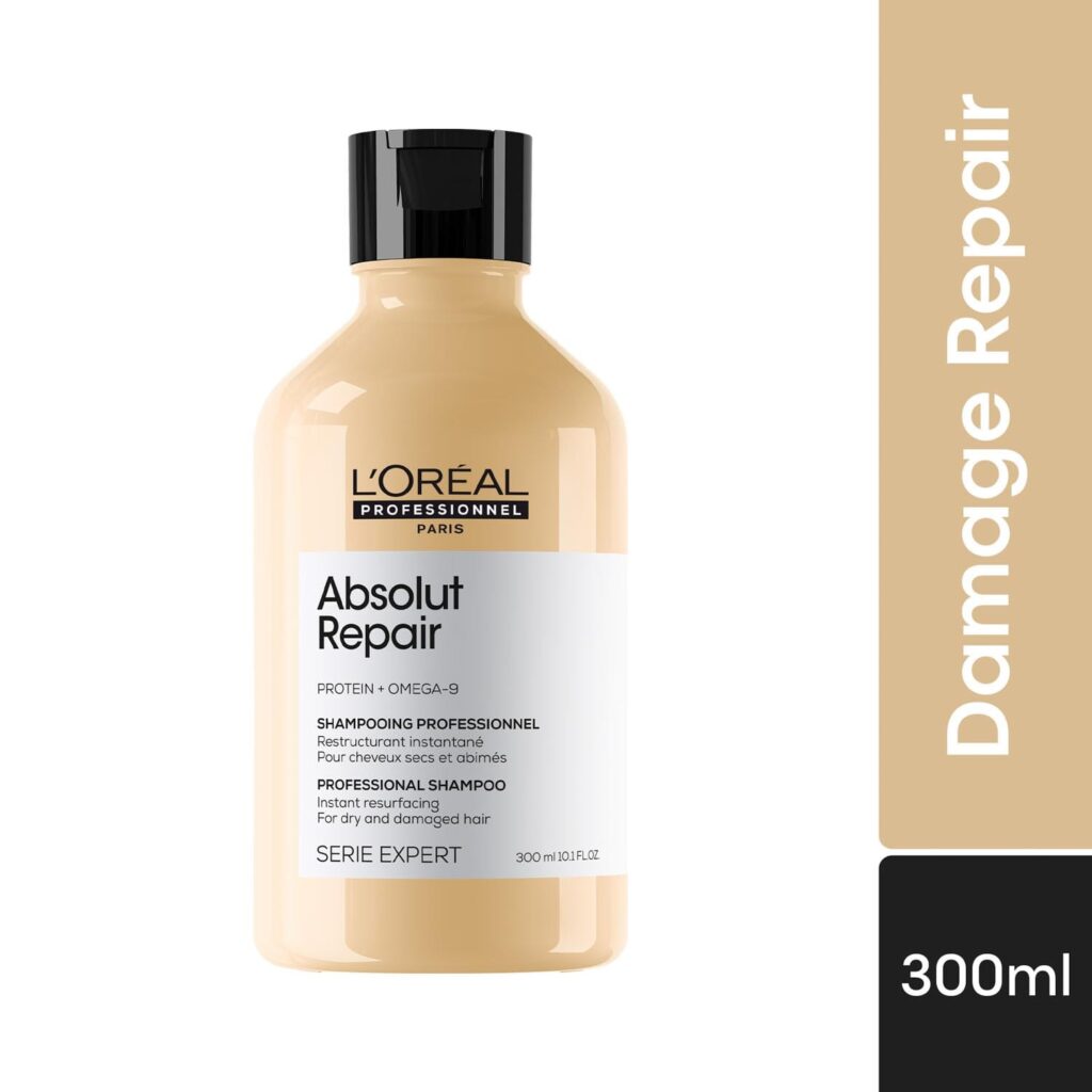 L'OREAL PROFESSIONNEL Absolut Repair Shampoo For Dry and Damaged Hair With Protein & Omega 9 (300 ml) - L'OREAL PROFESSIONNEL