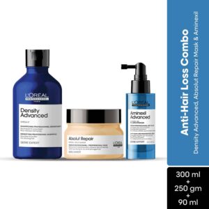 L'OREAL PROFESSIONNEL Anti-Hair Loss Regime-Density Advanced Shampoo, Mask, Aminexil Advanced Combo - L'OREAL PROFESSIONNEL