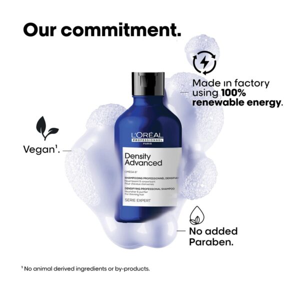L'OREAL PROFESSIONNEL Density Advanced Shampoo for Thinning Hair (300 ml) Visibly Increases Volume - L'OREAL PROFESSIONNEL