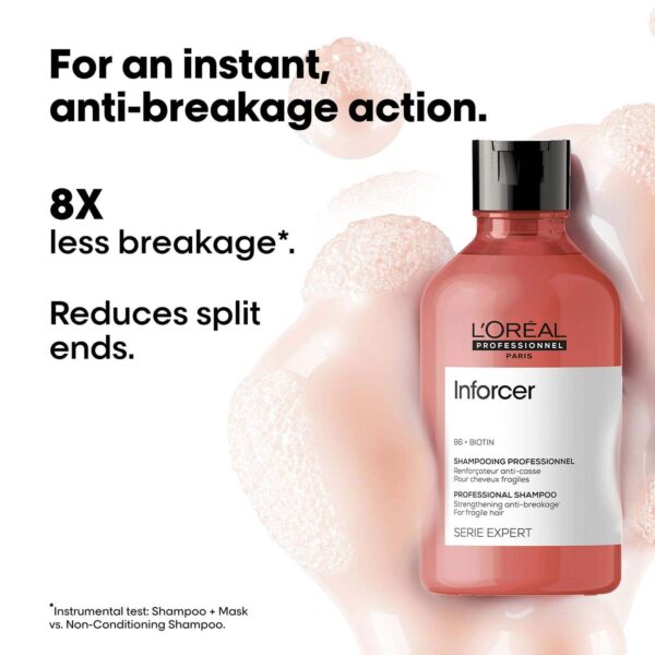 L'OREAL PROFESSIONNEL Inforcer Shampoo for Reduced Hair Breakage (300 ml) With Biotin & Vitamin B6 - L'OREAL PROFESSIONNEL