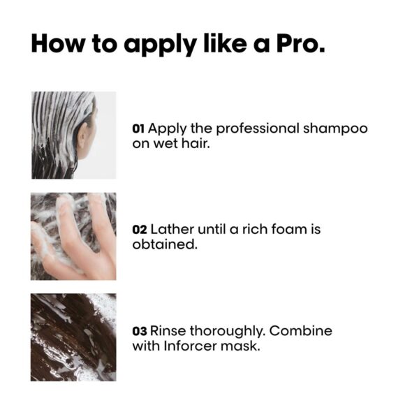 L'OREAL PROFESSIONNEL Inforcer Shampoo for Reduced Hair Breakage (300 ml) With Biotin & Vitamin B6 - L'OREAL PROFESSIONNEL