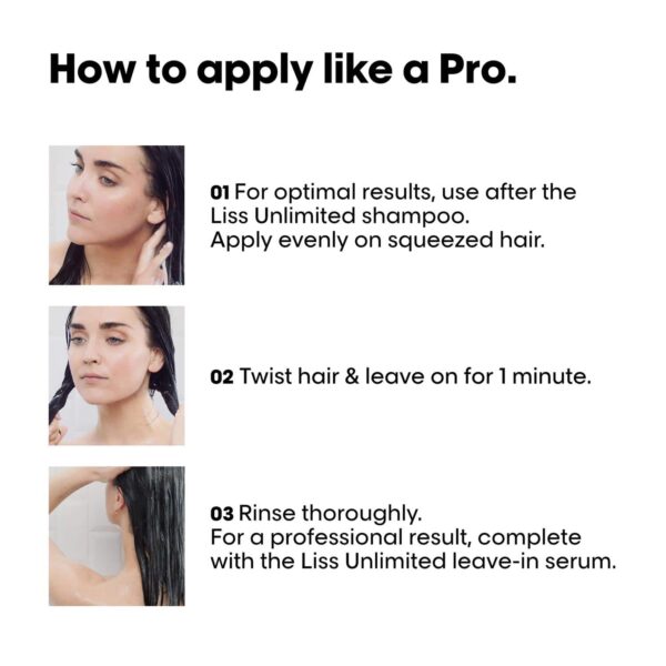 L'OREAL PROFESSIONNEL Liss Unlimited Mask for Frizzy & Unruly Hair (250 ml) With Pro-Keratin - L'OREAL PROFESSIONNEL