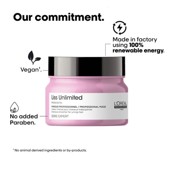 L'OREAL PROFESSIONNEL Liss Unlimited Mask for Frizzy & Unruly Hair (250 ml) With Pro-Keratin - L'OREAL PROFESSIONNEL