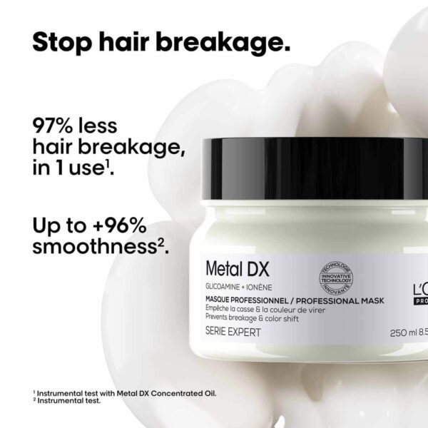 L'OREAL PROFESSIONNEL Metal DX Anti-Deposit Protector Hair Mask For Hair Breakage (250 ml) - L'OREAL PROFESSIONNEL