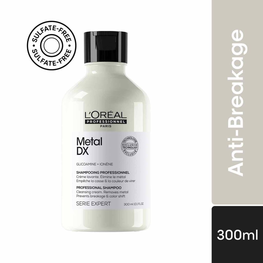 L'OREAL PROFESSIONNEL Metal DX Anti-Metal Cleansing Cream Shampoo For Hair Breakage (300 ml) - L'OREAL PROFESSIONNEL