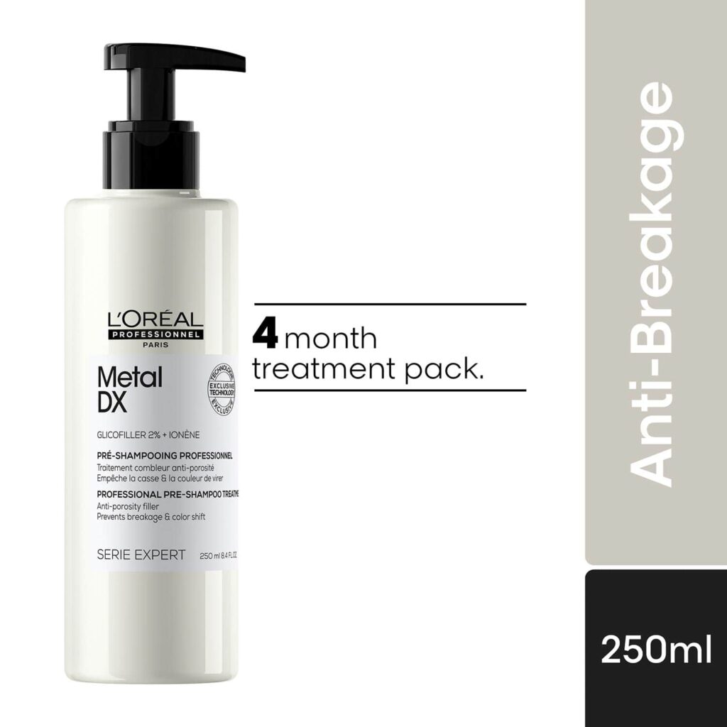 L'OREAL PROFESSIONNEL Metal DX Anti-Porosity Filler Pre-Shampoo Treatment for Less Breakage (250 ml) - L'OREAL PROFESSIONNEL